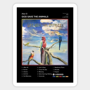 Alex G - God Save The Animals Tracklist Album Sticker